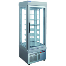 Rotary Ice Cream Display Freezer 4 Side Glass 7 Shelves