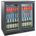 Bar Cooler Chiller Black 2 Hinge Doors 