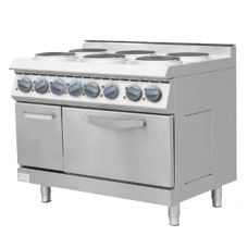 Electric 6 Hot Plate Cooker with Max Oven