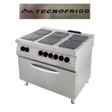TECNOFRIGO 6 Electric Hot Plates Range with Max Oven  