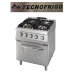 TECNOFIGO Gas Cooker 4 Open Burner with Gas Oven 