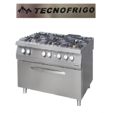 TECNOFRIGO Gas Cooker 6 Burner On Max Gas Oven 