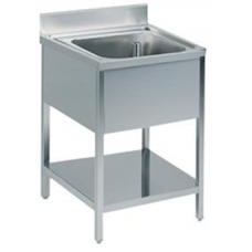 Sink on Stand with Middle Bowl 70X70X85