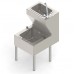 Mop sink unit with hand wash