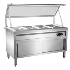 Bain Marie  6/GN Glass Top+ Cabinet